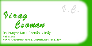 virag csoman business card